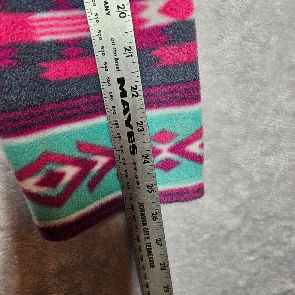 Sonoma Womens L Purple Full-Zip Fleece Jacket With Aztec Print colorful boho - Picture 6 of 12